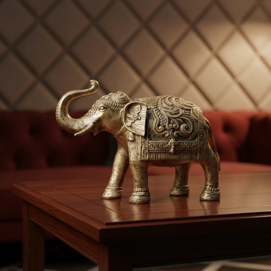 Royal Ceremonial Elephant - Antique Brass Collection