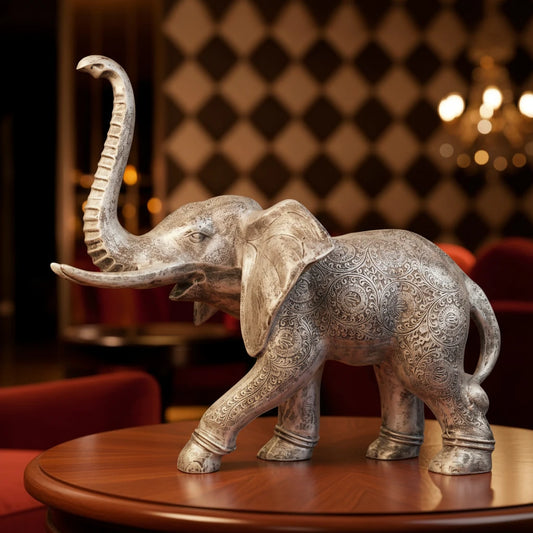 Royal Majestic Elephant - Antique Silver Collection