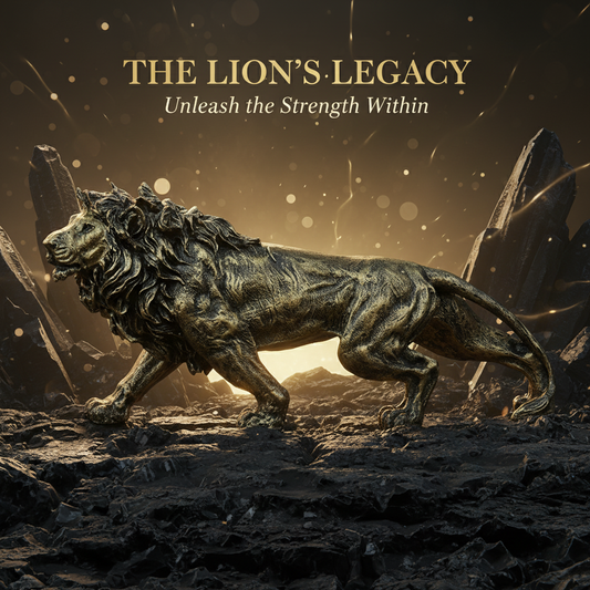 Stalking Lion Decor Statue-antique brass