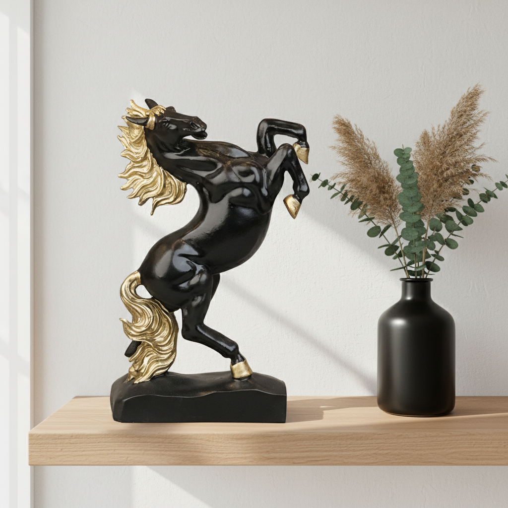 Royal Rearing Horse - Onyx Black