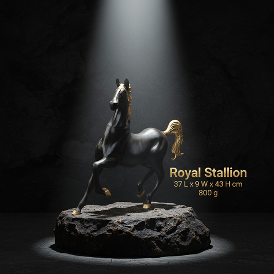Royal Stallion of the Steppe - Black