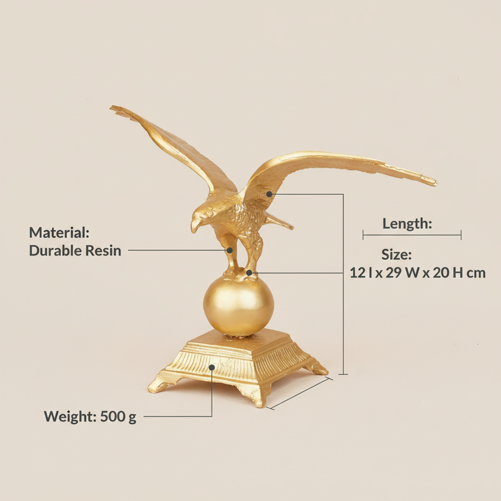 Royal Victory Pose Eagle - Golden