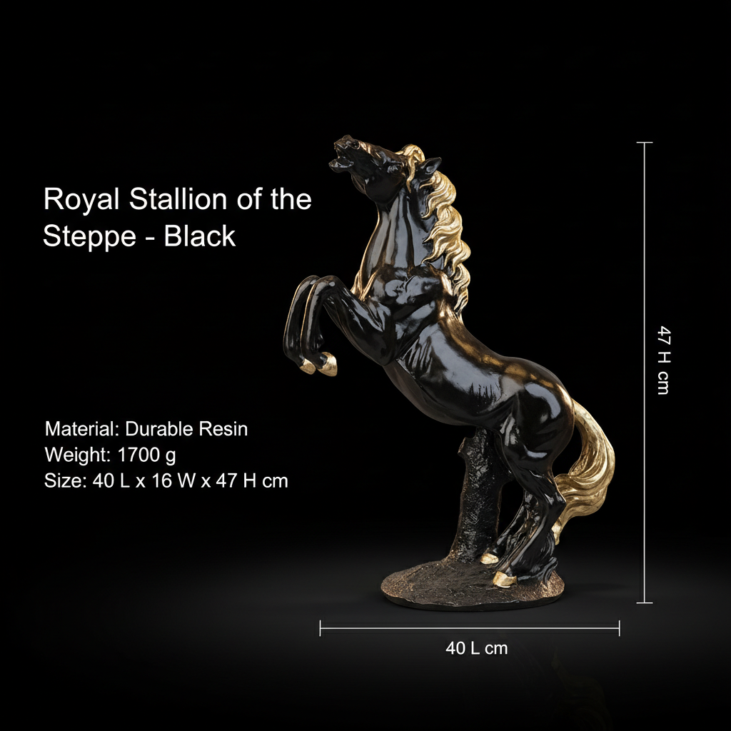 Royal Stallion of the Steppe - Black