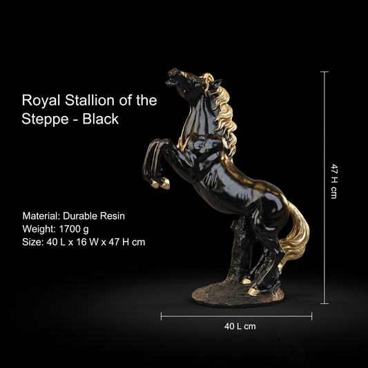 Royal Stallion of the Steppe - Black