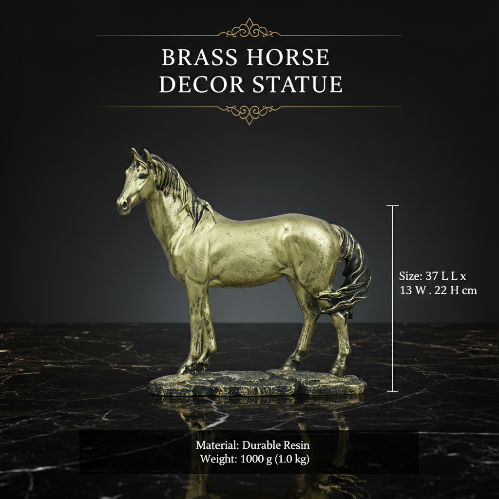 Brass Stalking Feline Decor Statue