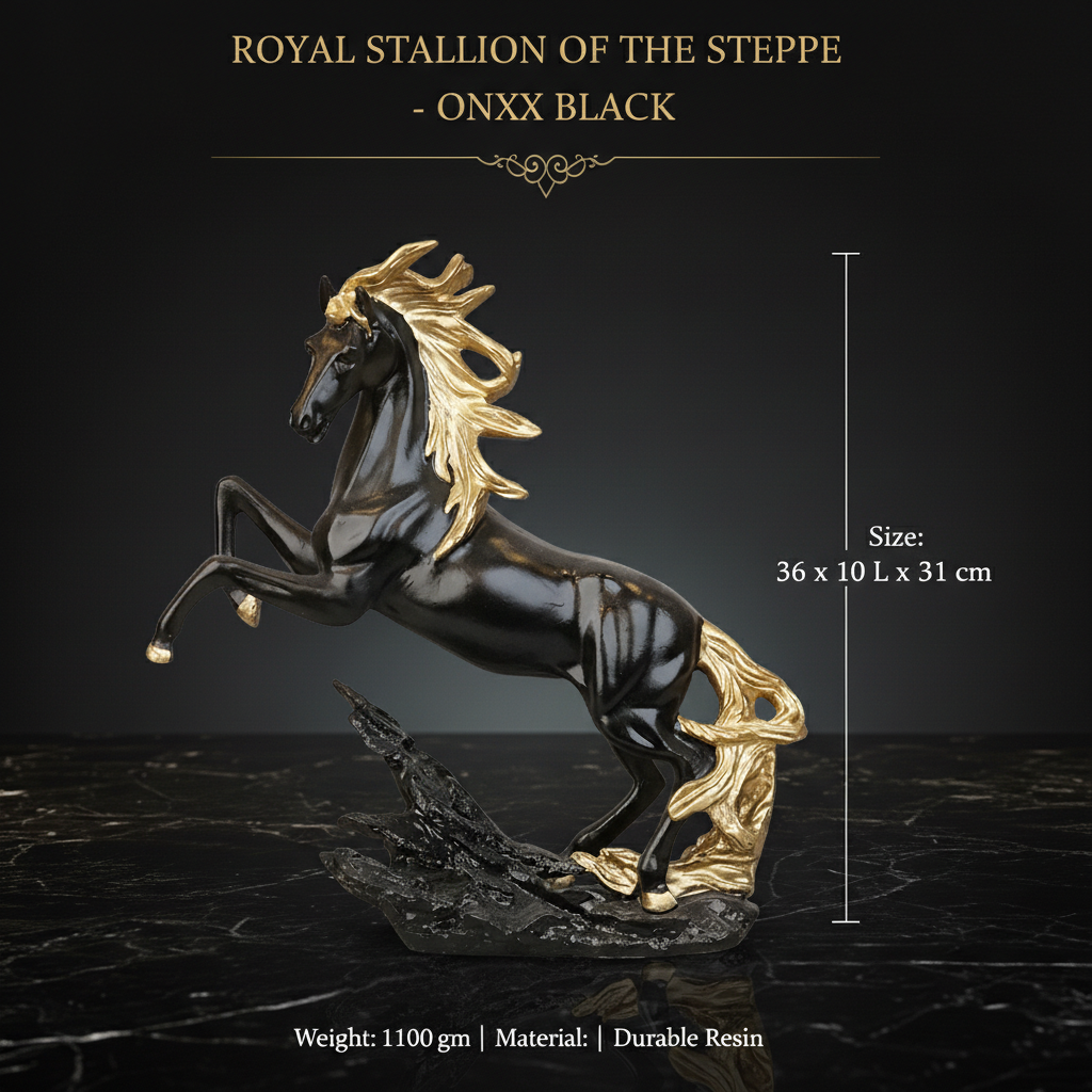 Royal Stallion of the Steppe - Onyx Black