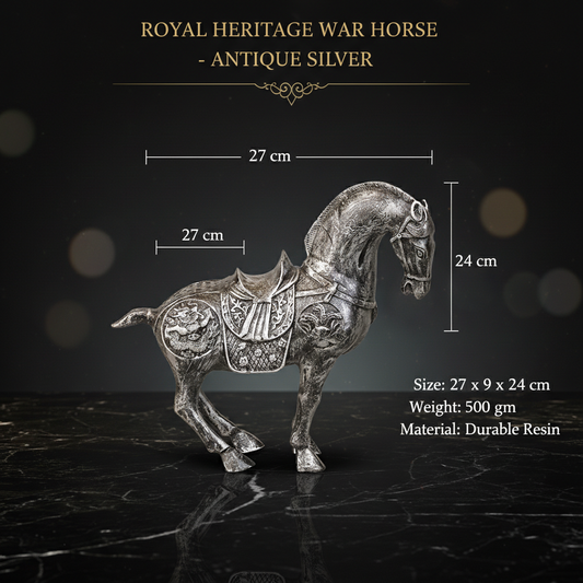 Royal Heritage War Horse - Antique Silver