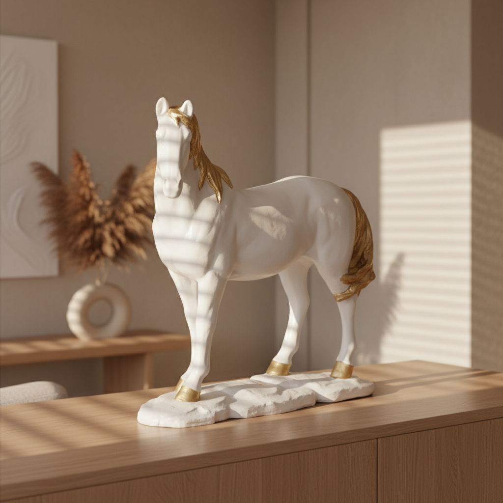 Royal Arabian Stallion - Alabaster White