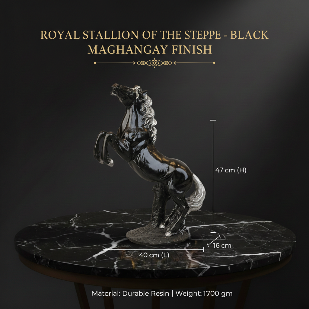 Royal Stallion of the Steppe - Silver Black