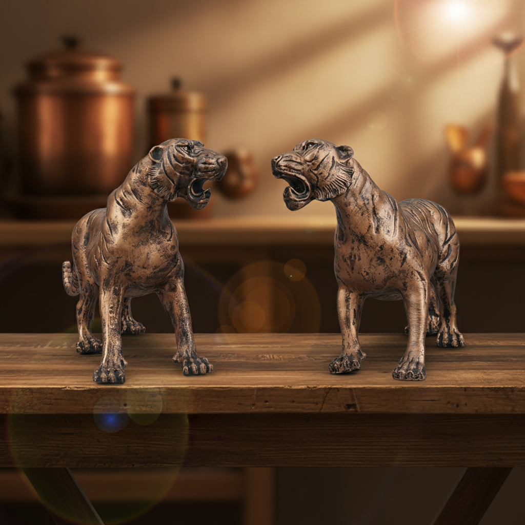 Antique Copper Figure of Fierce Command